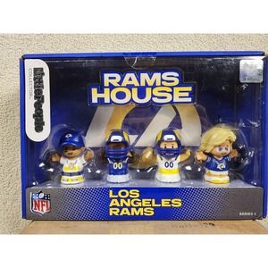 NIB Fisher Price Los Angeles Rams Little People Figures Series 1 LA RAMS HOUSE
